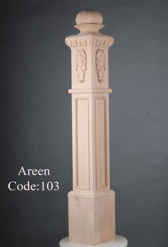 استارت بزرگ نرده چوبی راه پله خام کد 103