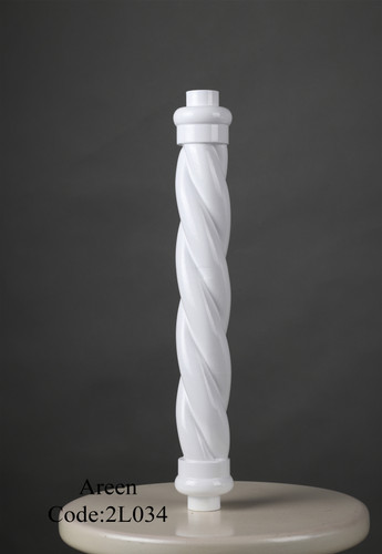 نرده چوبی پایه دوسر لوله خور منبت رنگ شده سوراخدار (میلترانس خور )کد 034