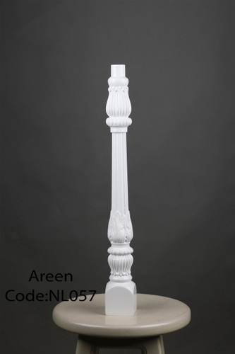 نرده چوبی پایه تکسر لوله خور منبت رنگ شده و سوراخدار (میل ترانس خور )کد 057