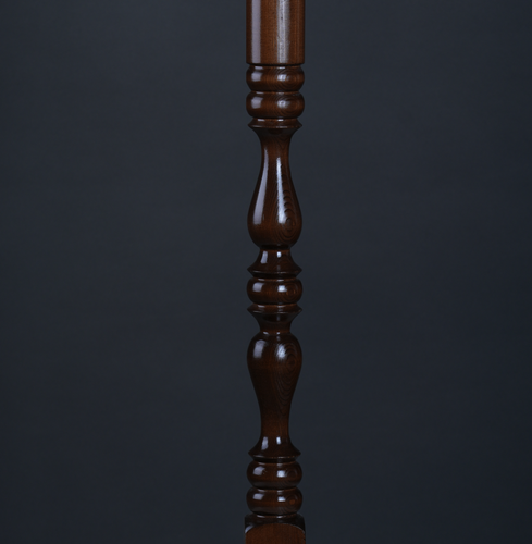 پایه چوبی نرده راه پله خراطی رنگ شده سوراخدار( میلترانسخور ) کد kh28